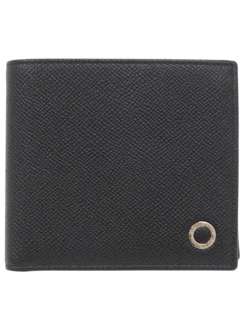 Bvlgari Leather Black Bifold Wallet